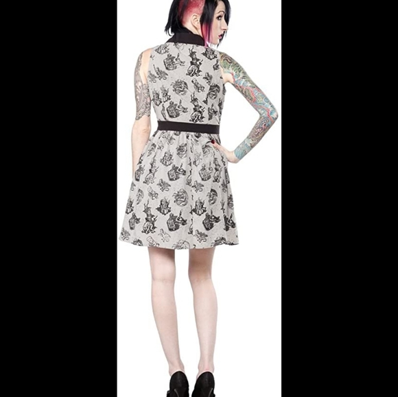 Sourpuss Love Crafty June Dress monster Halloween size small rockabilly - Picture 7 of 7